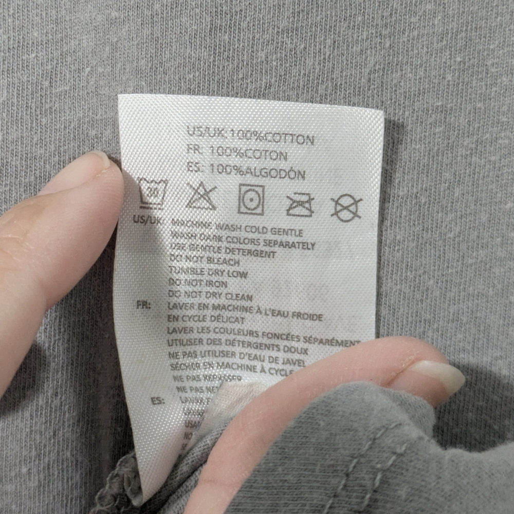 **3/$16 SALE - Fox Women's Gray and Blue Lightning Bolt 3/4 Tee - Picture 5 of 5